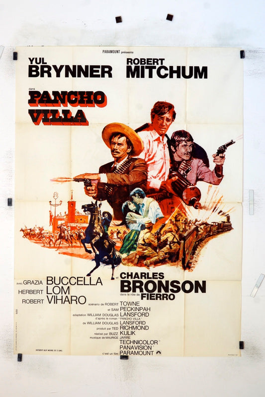 PANCHO VILLA YUL BRYNNER MOVIE POSTER 120x160