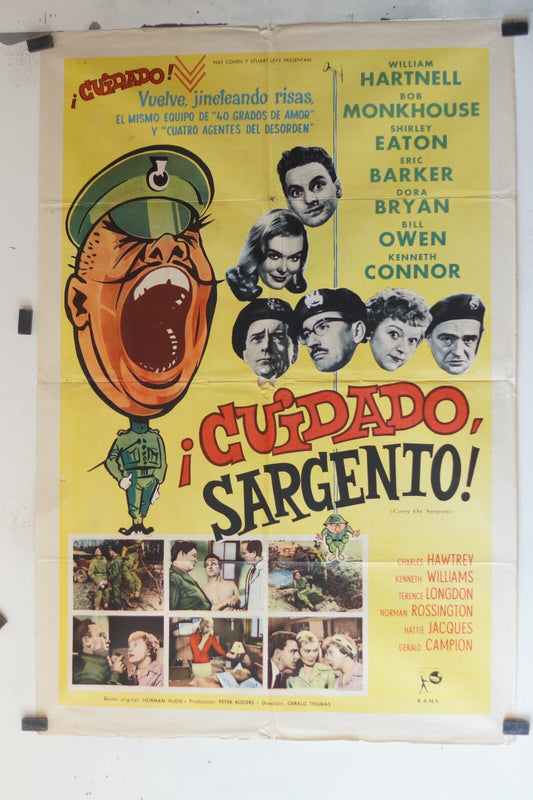 CUIDADO SARGENTO (70X100) ORIGINAL MOVIE POSTER WILLIAM HARTNELL – BOB