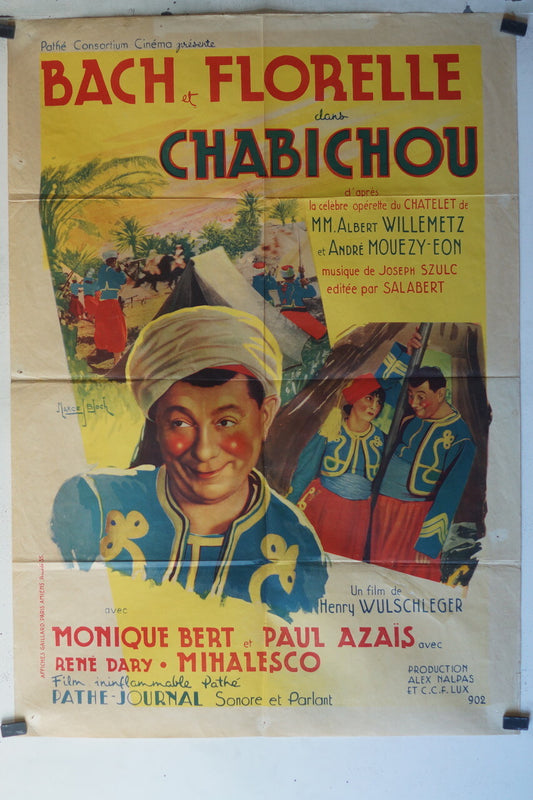 CHABICHOU ORIGINAL MOVIE POSTER 80x120 Monique Bert , Paul Azais
