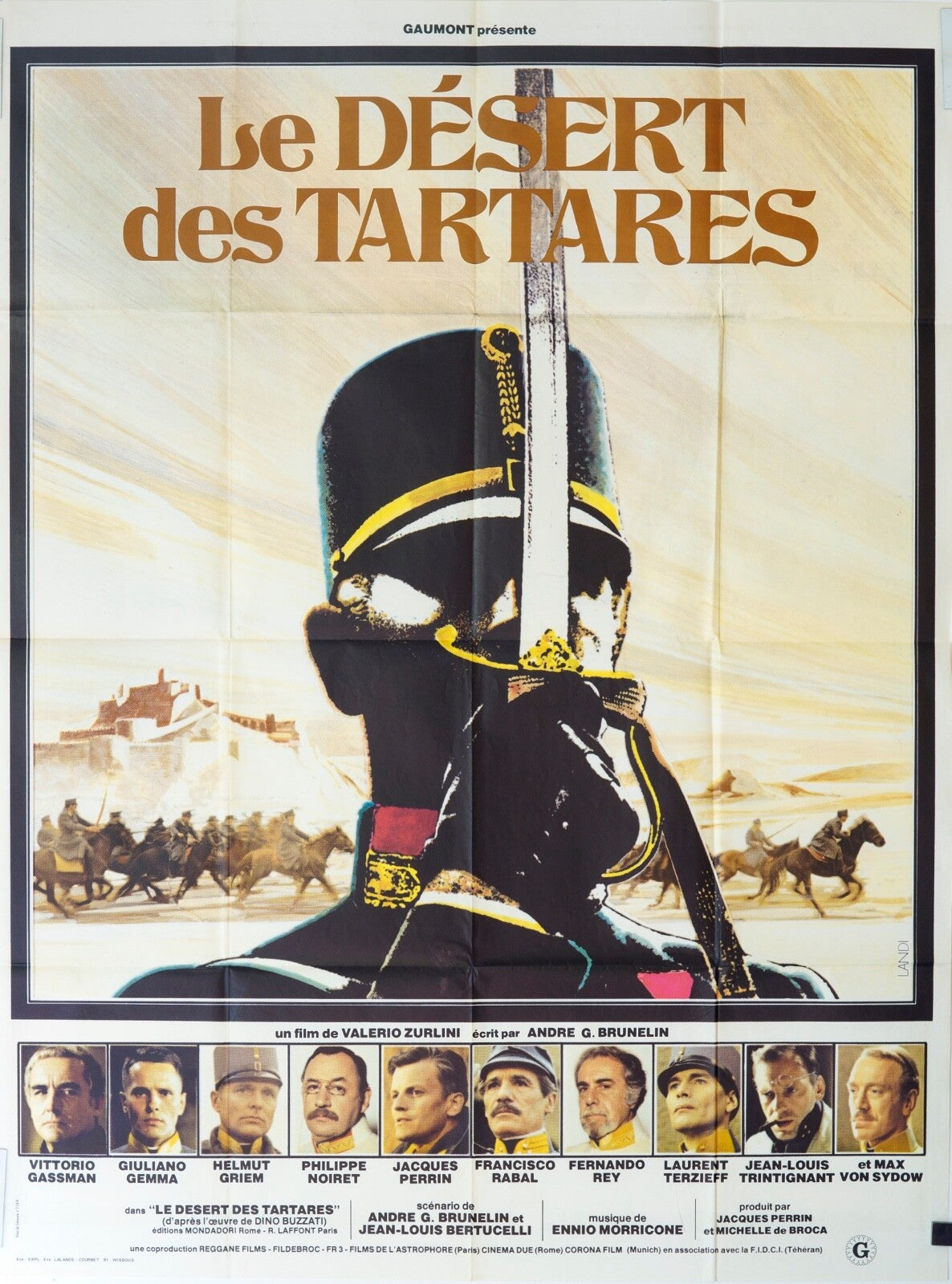 LE DÉSERT DES TARTARES ORIGINAL MOVIE POSTER 120x160 VITTORIO GASSMAN