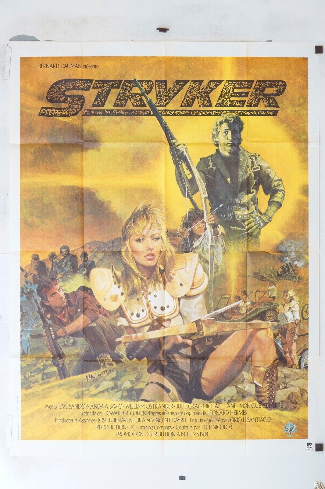 STRYKER 120X160 ORIGINAL POSTER STEVE SANDOR