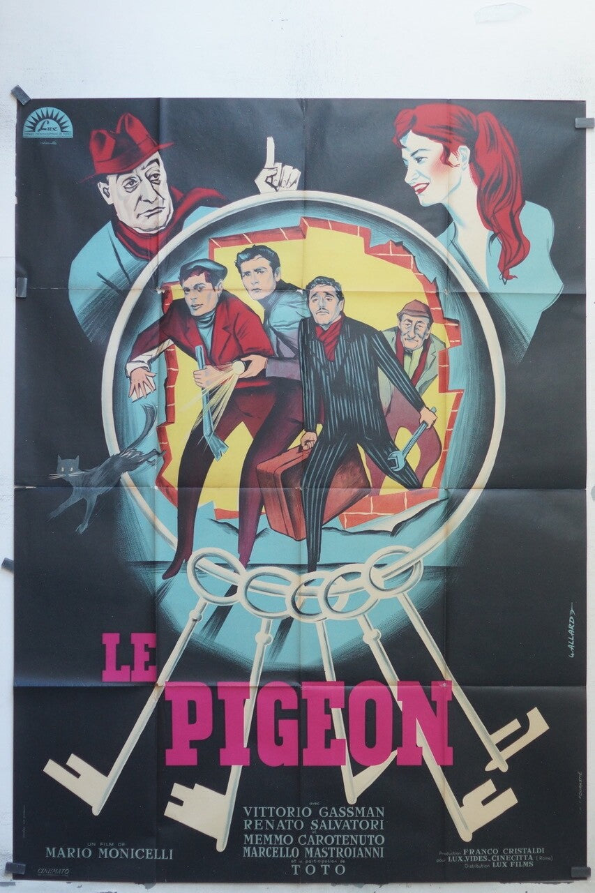 LE PIGEON POSTER ORIGINAL120x160 VITTORIO GASSMAN – RENATO ORIGINAL POSTER