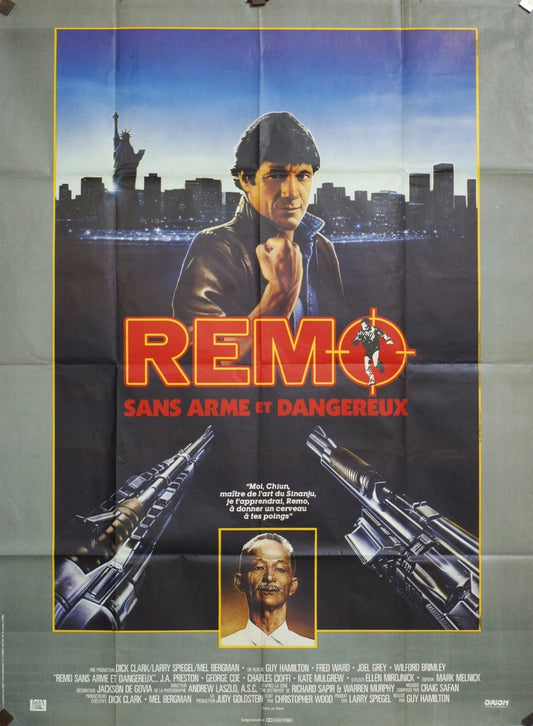 REMO SANS ARME ET DANGEUREUX DICK CLARK MOVIE POSTER ORIGINAL 120x160