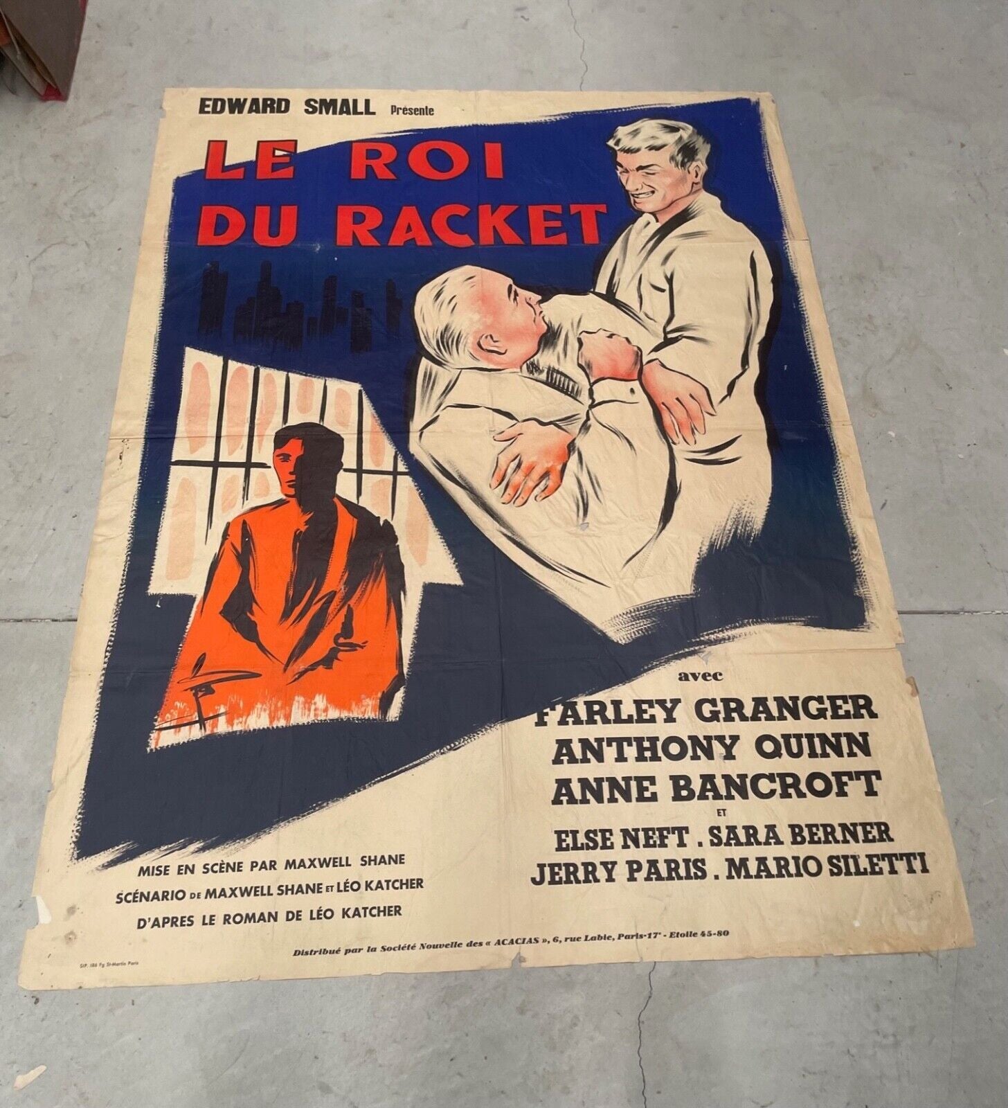 LE ROI DU RACKET Original Movie Poster 120X160 FARLEY GRANGER