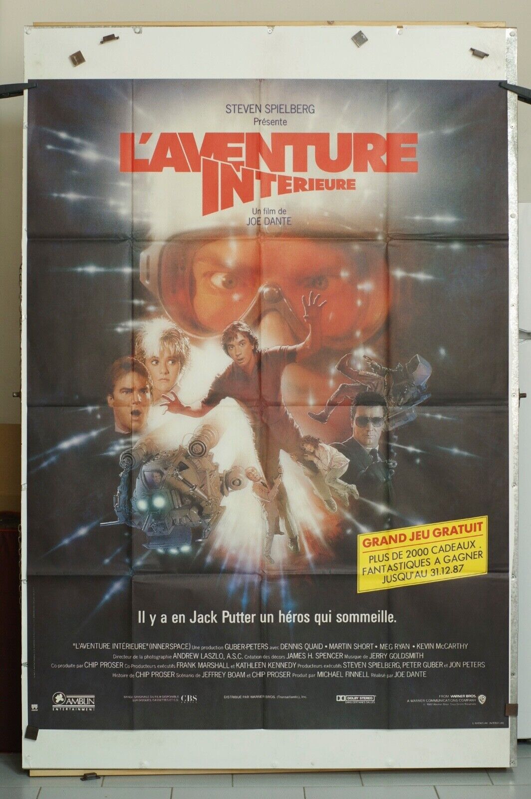 L’AVENTURE INTÉRIEURE MOVIE POSTER ORIGINAL 120x160 STEVEN SPIELBERG