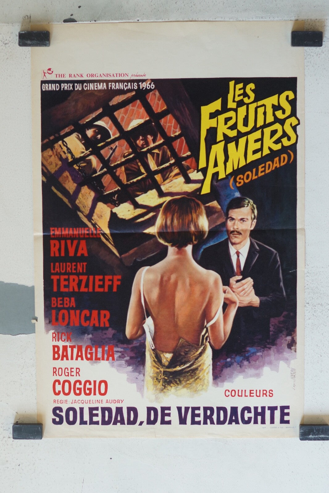 FRUITS AMERS (LES), belge ORIGINAL MOVIE POSTER 30x55 Emmanuelle Riva , 