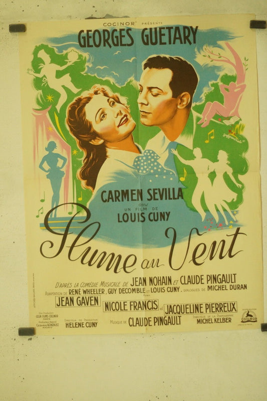 PLUME AU VENT MOVIE POSTER ORIGINAL (60X80) CARMEN SEVILLA – GEORGES GUETARY