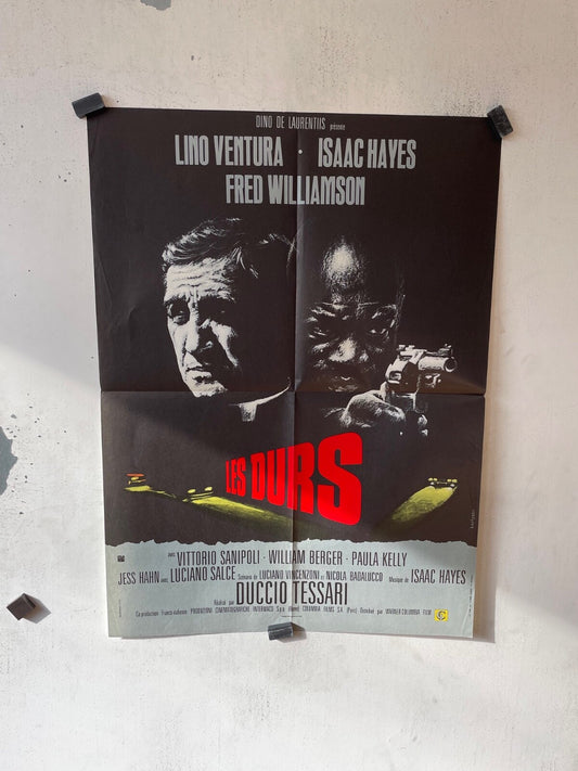 LES DURS MOVIE POSTER ORIGINAL (60X80) LINO VENTURA – ISAAC HAYES