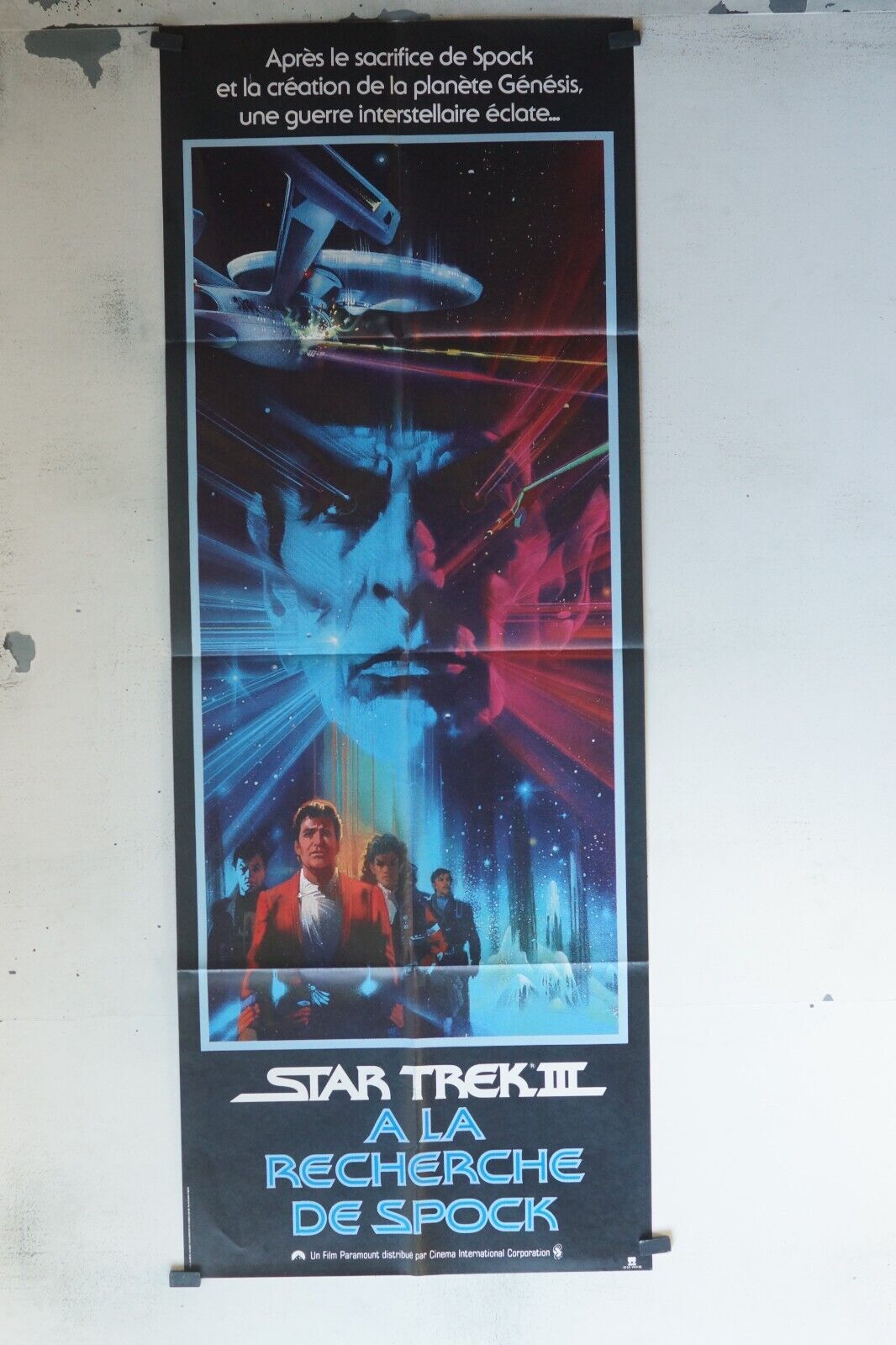 STAR TREK III MOVIE POSTER ORIGINAL 60x160 A LA RECHERCHE DE SPOCK.