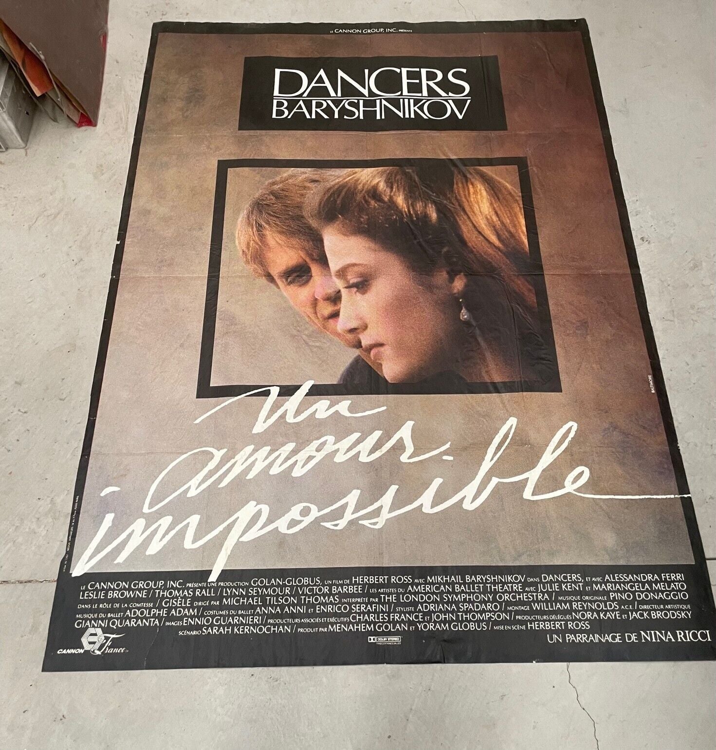 UN AMOUR IMPOSSIBLE POSTER ORIGINAL 120x160 MIKHAIL BARYSHNIKOV