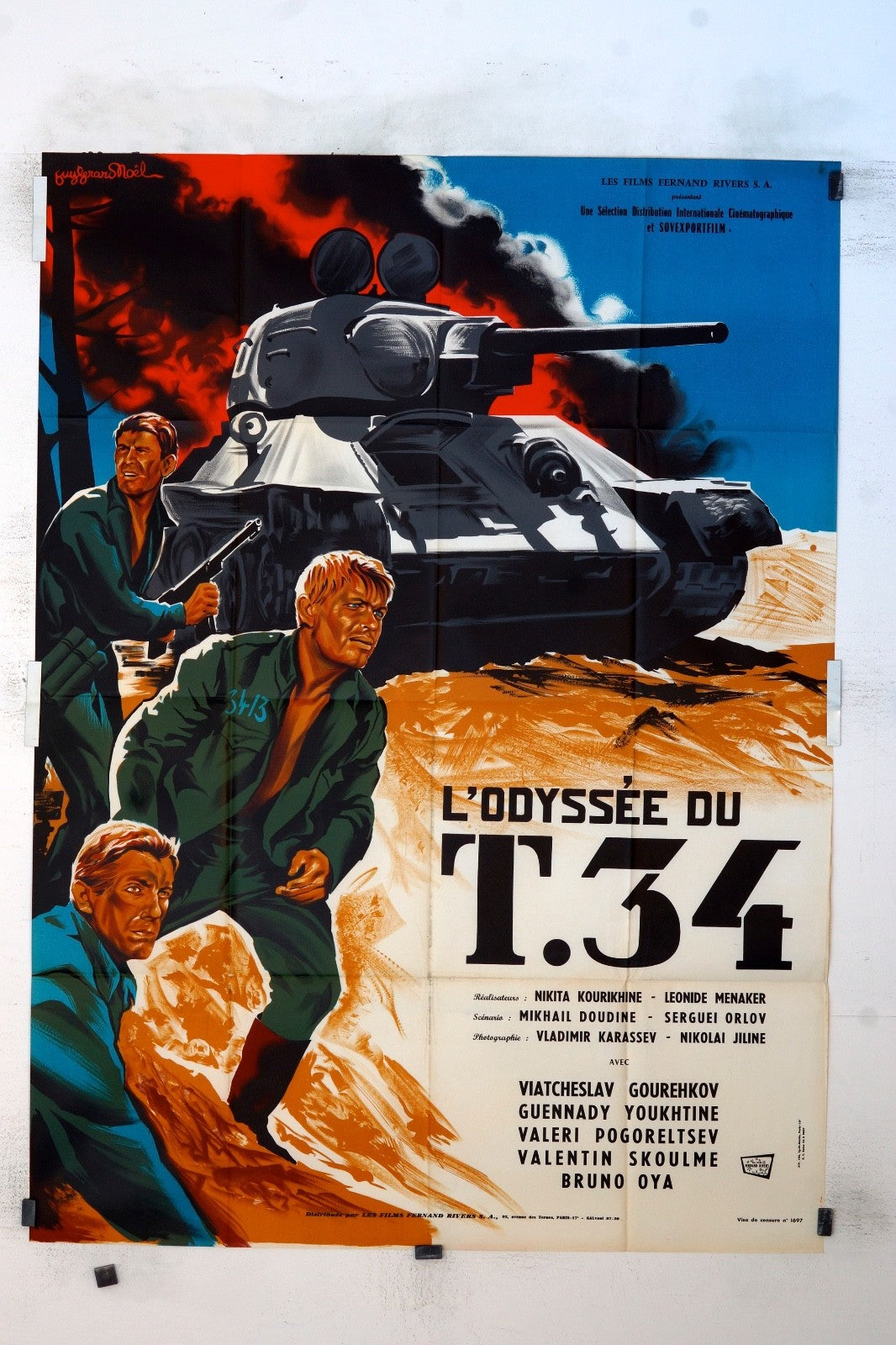 L’ODYSSÉE T.34 1965-Vyachzslav GURENKOV MOVIE POSTER ORIGINAL 120x160