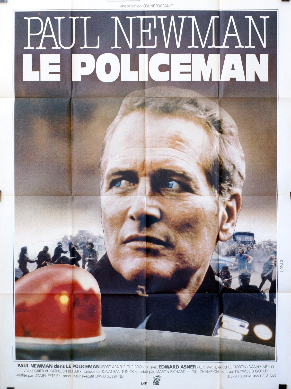 LE POLICEMAN ORIGINAL MOVIE POSTER 120x160 PAUL NEWMAN