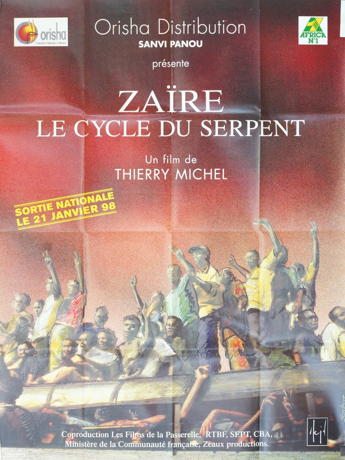 Zaïre le cycle du serpent MOVIE POSTER ORIGINAL (120X160) Thierry Michel