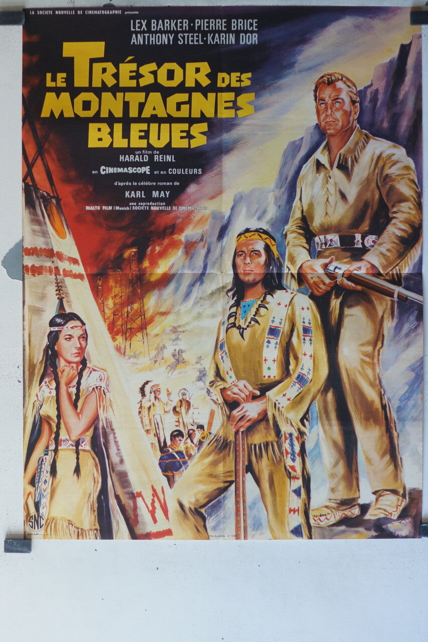 TRESOR DES MONTAGNES BLEUES (LE) MOVIE POSTER ORIGINAL (60X80) Pierre Brice 