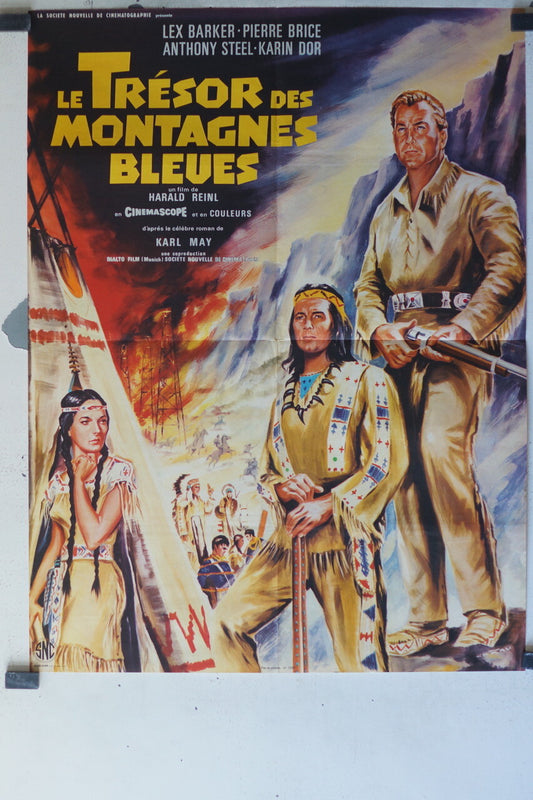 TRESOR DES MONTAGNES BLEUES (LE) MOVIE POSTER ORIGINAL (60X80) Pierre Brice 