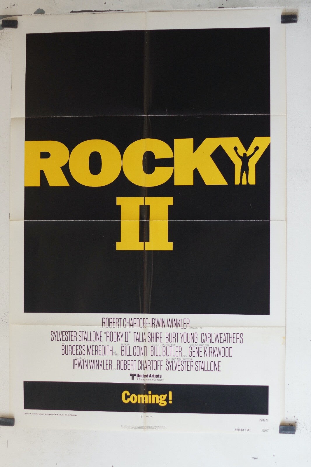 ROCKY II (1979) 70x100 ORIGINAL MOVIE POSTER SYLVESTER STALLONE