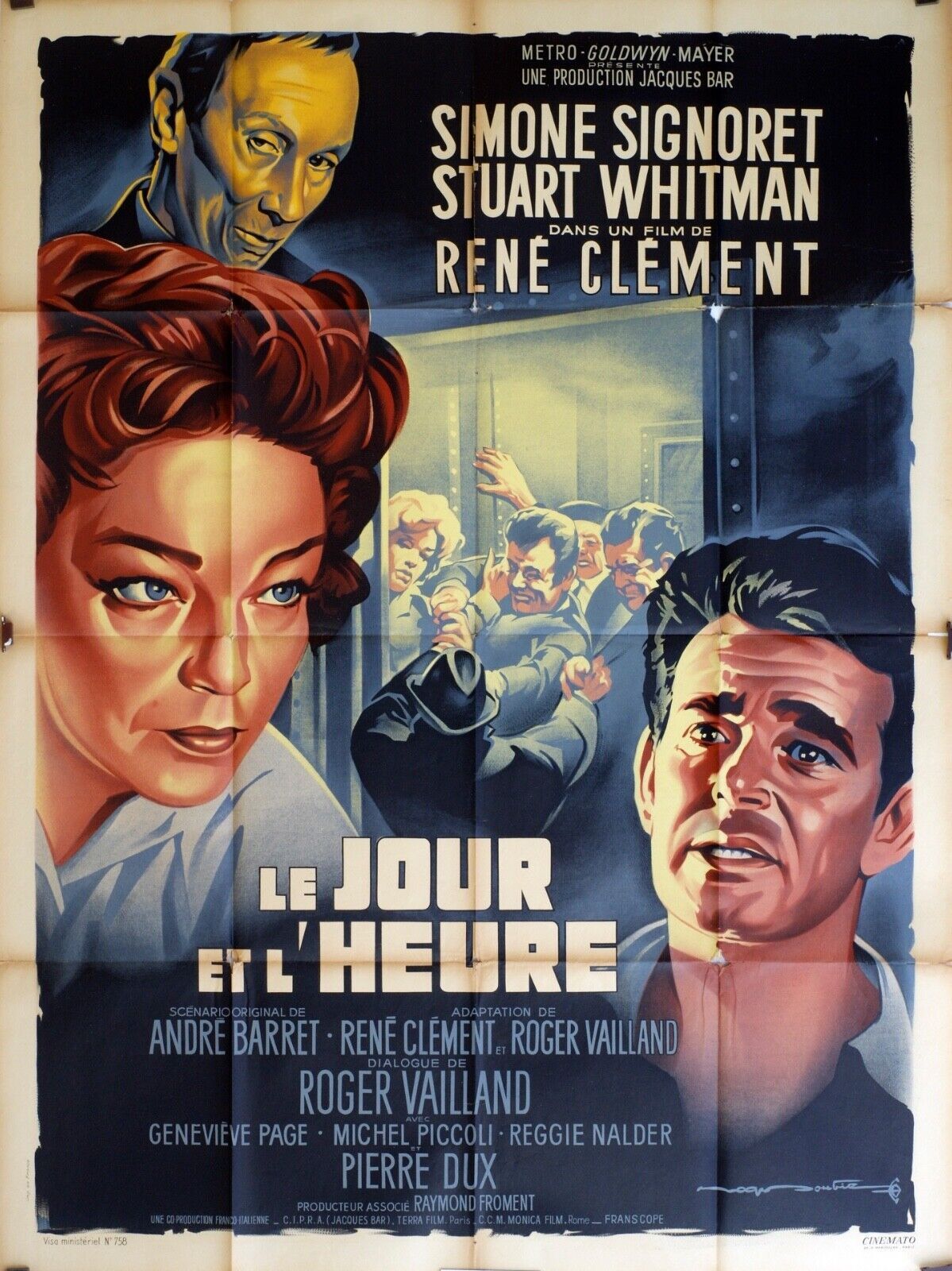 LE JOUR ET L’HEURE MOVIE POSTER ORIGINAL 120x160 SIMONE SIGNORET