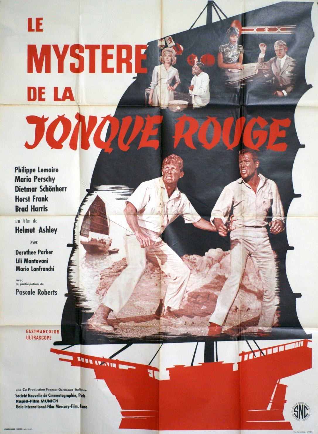 LE MYSTÈRE DE LA JONGUE ROUGE PHILIPPE LEMAIRE movie poster ORIGINAL 120x160