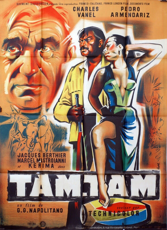 TAM-TAM MOVIE POSTER ORIGINAL (120X160) CHARLES VANEL