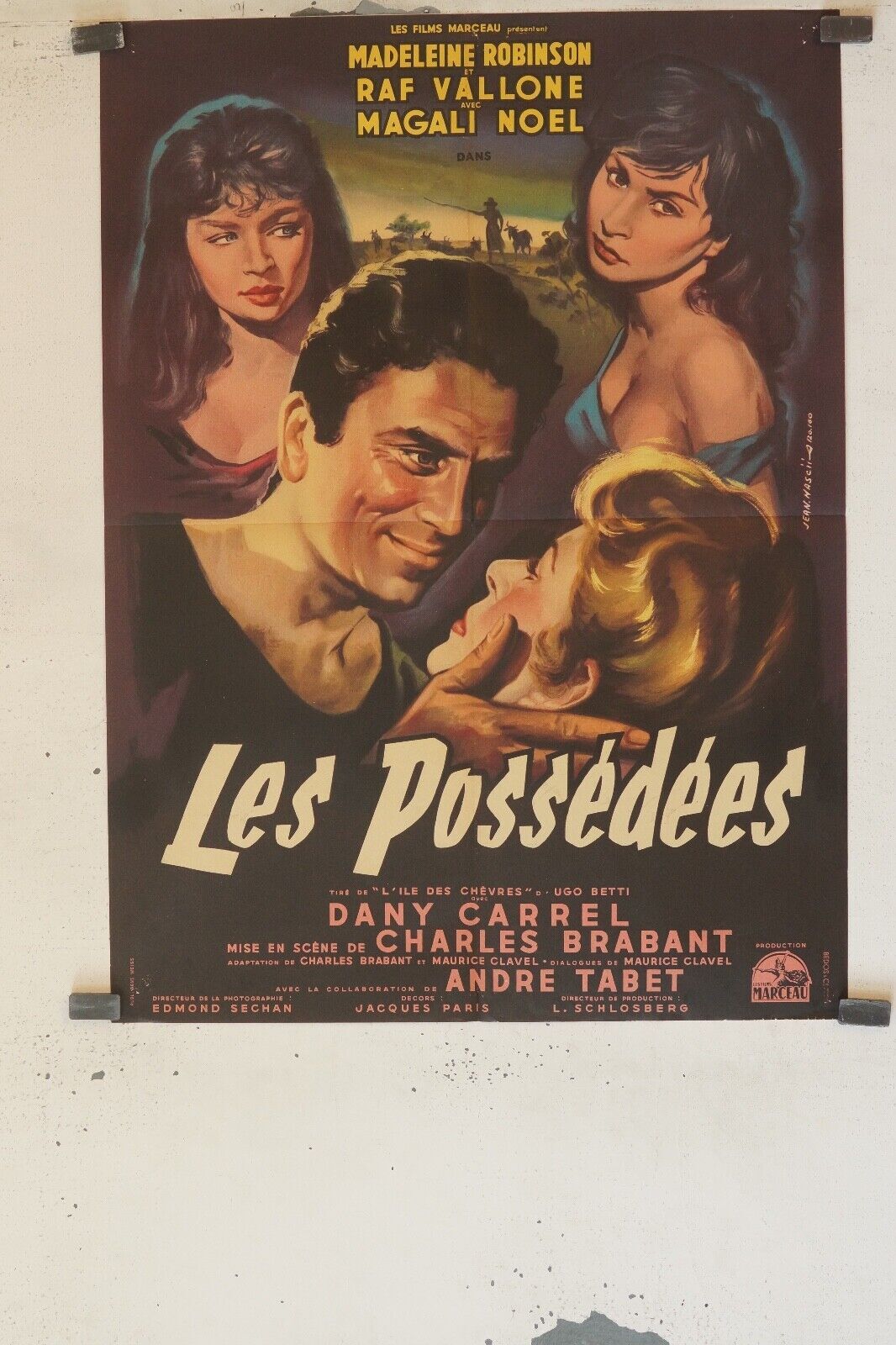 LES POSSÉDÉES POSTER ORIGINAL (60X80) MADELEINE ROBINSON – RAF VALLONE