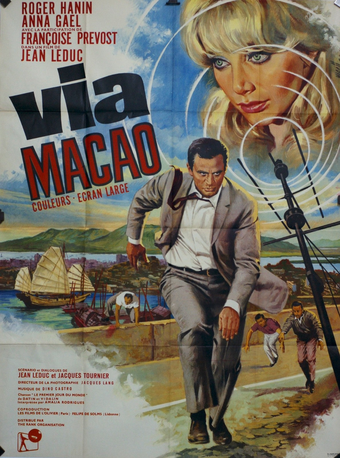 VIA MACAO ROGER HANIN MOVIE POSTER ORIGINAL 120x160