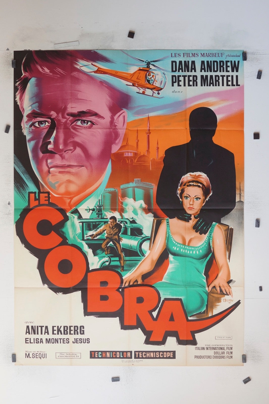 LE COBRA DANA ANDREW MOVIE POSTER ORIGINAL (120x160)