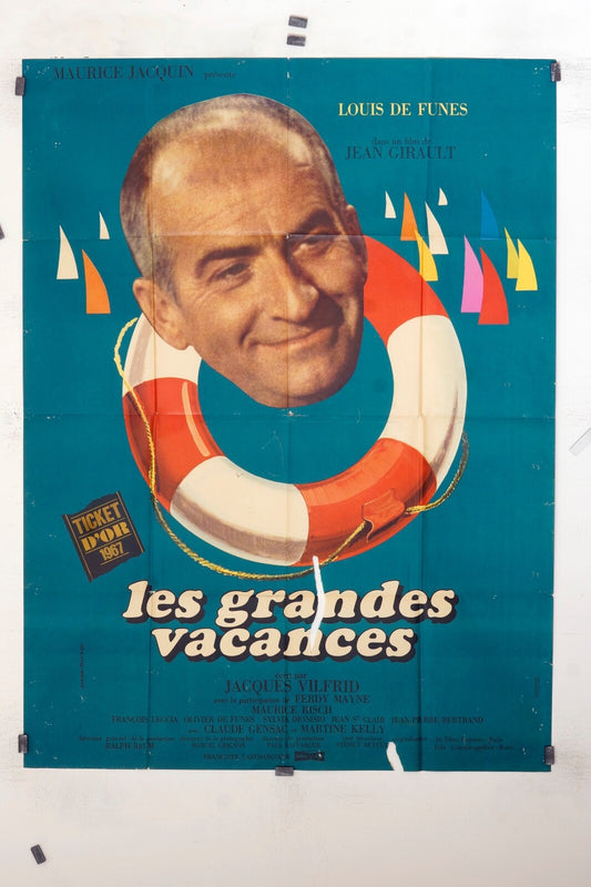 LES GRANDES VACANCES LOUIS DE FUNÈS MOVIE POSTER ORIGINAL 120x160