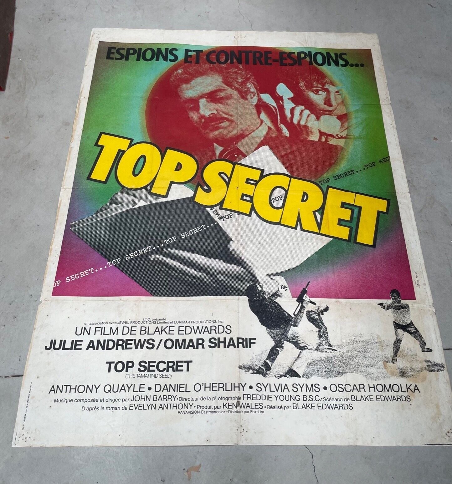 TOP SECRET MOVIE POSTER ORIGINAL 120x160 JULIA ANDREWS