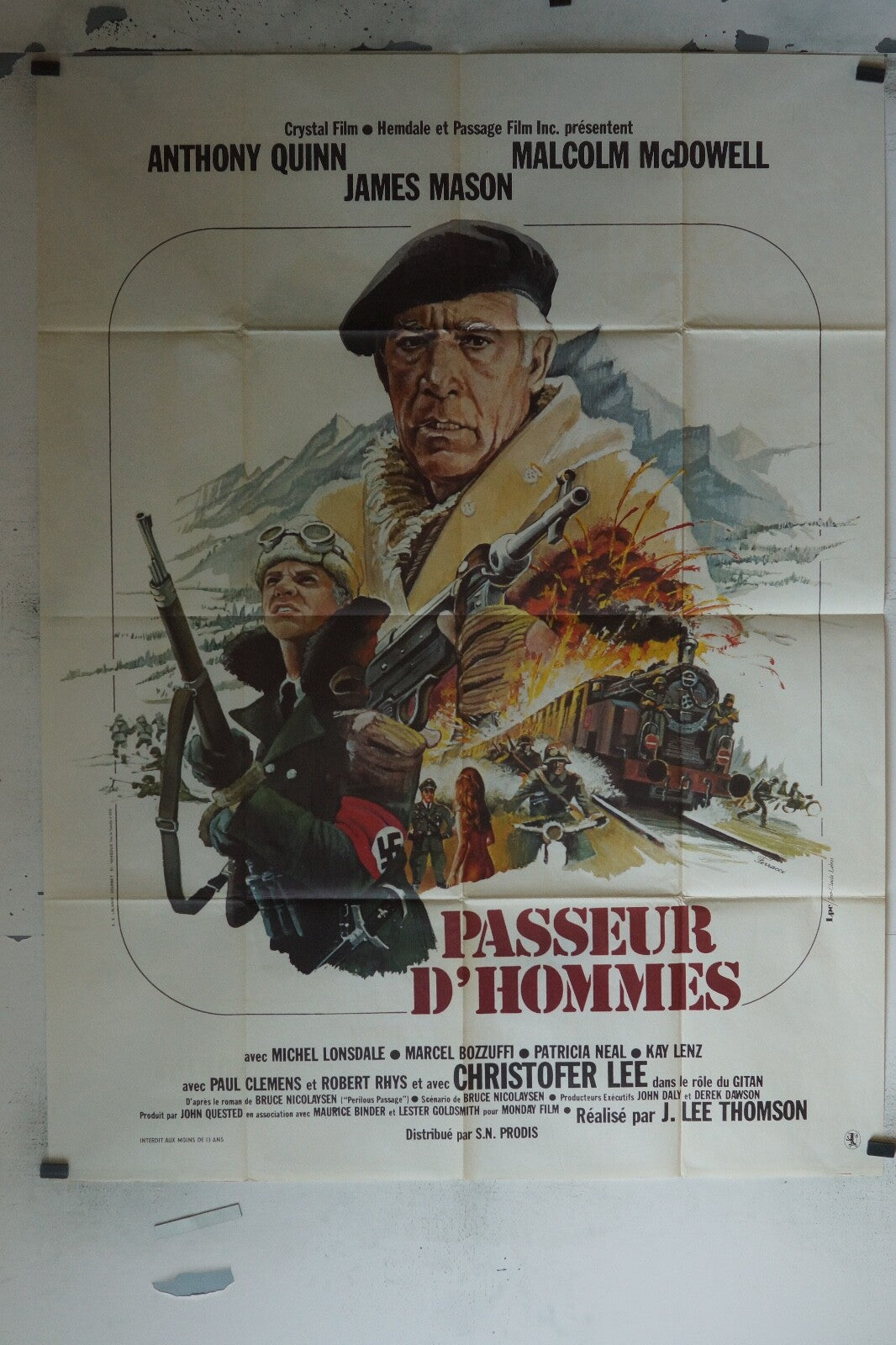 PASSEUR D’HOMMES ORIGINAL MOVIE POSTER 120x160 CHRISTOPHER LEE