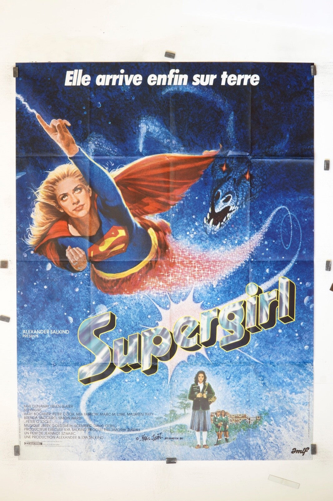 SUPERGIRL HELEN SLATER RENATO CASARO 1984 ORIGINAL MOVIE POSTER 120x160