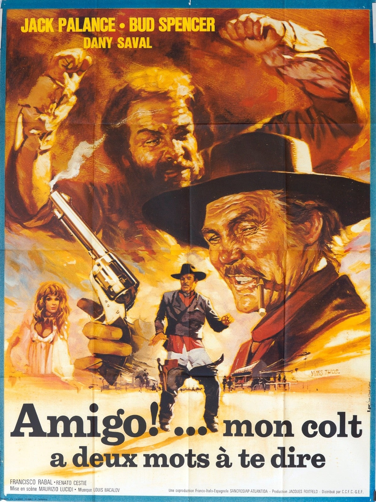 AMIGO !...MON COLT A DEUX MOTS À TE DIRE JACK PALAN movie poster ORIGINAL 120x16