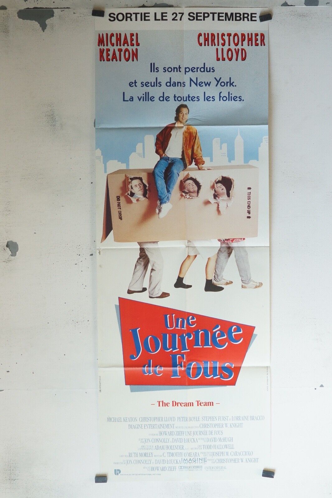 UNE JOURNÉE DE FOUS MOVIE POSTER ORIGINAL (60x160) MICHAEL KEATON