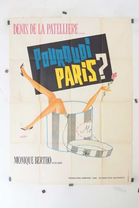 POURQUOI PARIS ? DENIS DE LA PATELLIERE MOVIE POSTER ORIGINAL 120x160