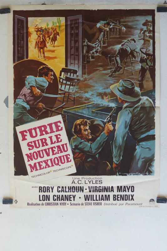 FURIE SUR LE NOUVEAU MEXIQUE MOVIE POSTER ORIGINAL (60X80) Rory Calhoun