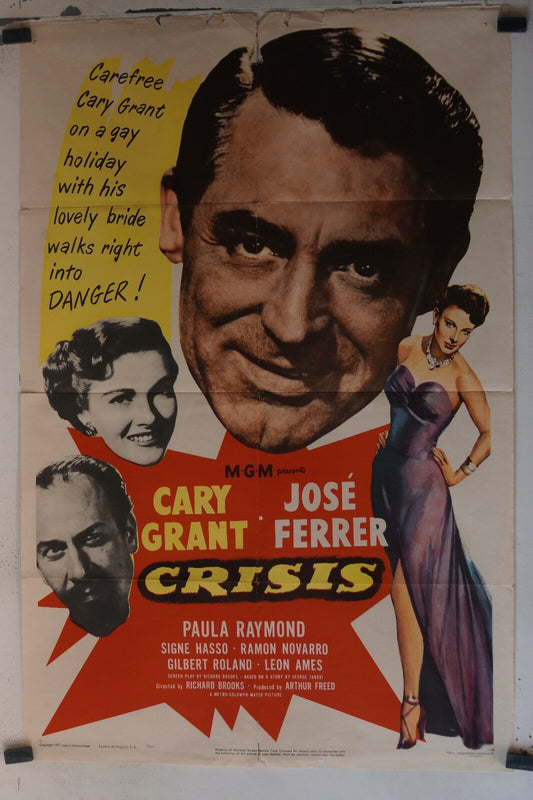 CRISIS (70X100) ORIGINAL MOVIE POSTER CARY GRANT – JOSÉ FERRER