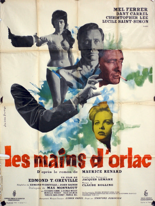 LES MAINS D’ORLAC  EDMOND T.GREVILLE  MOVIE POSTER ORIGINAL 120x160