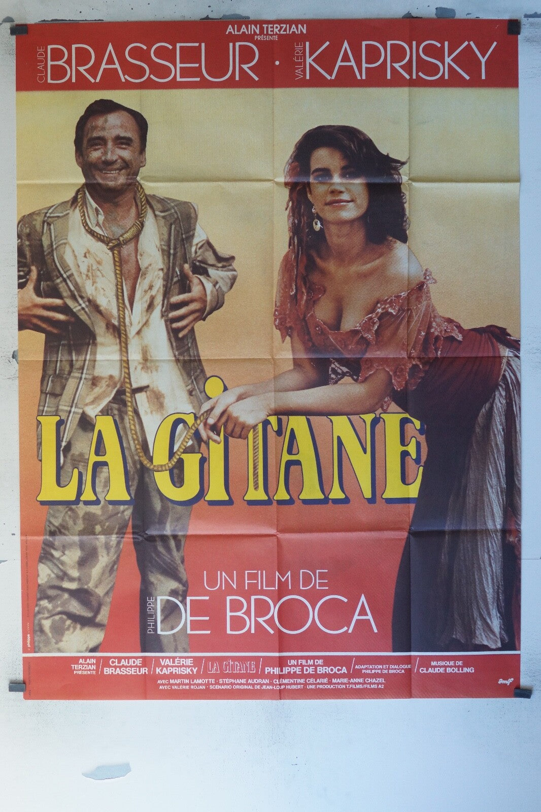 LA GITANE MOVIE POSTER ORIGINAL 120x160 CLAUDE BRASSEUR
