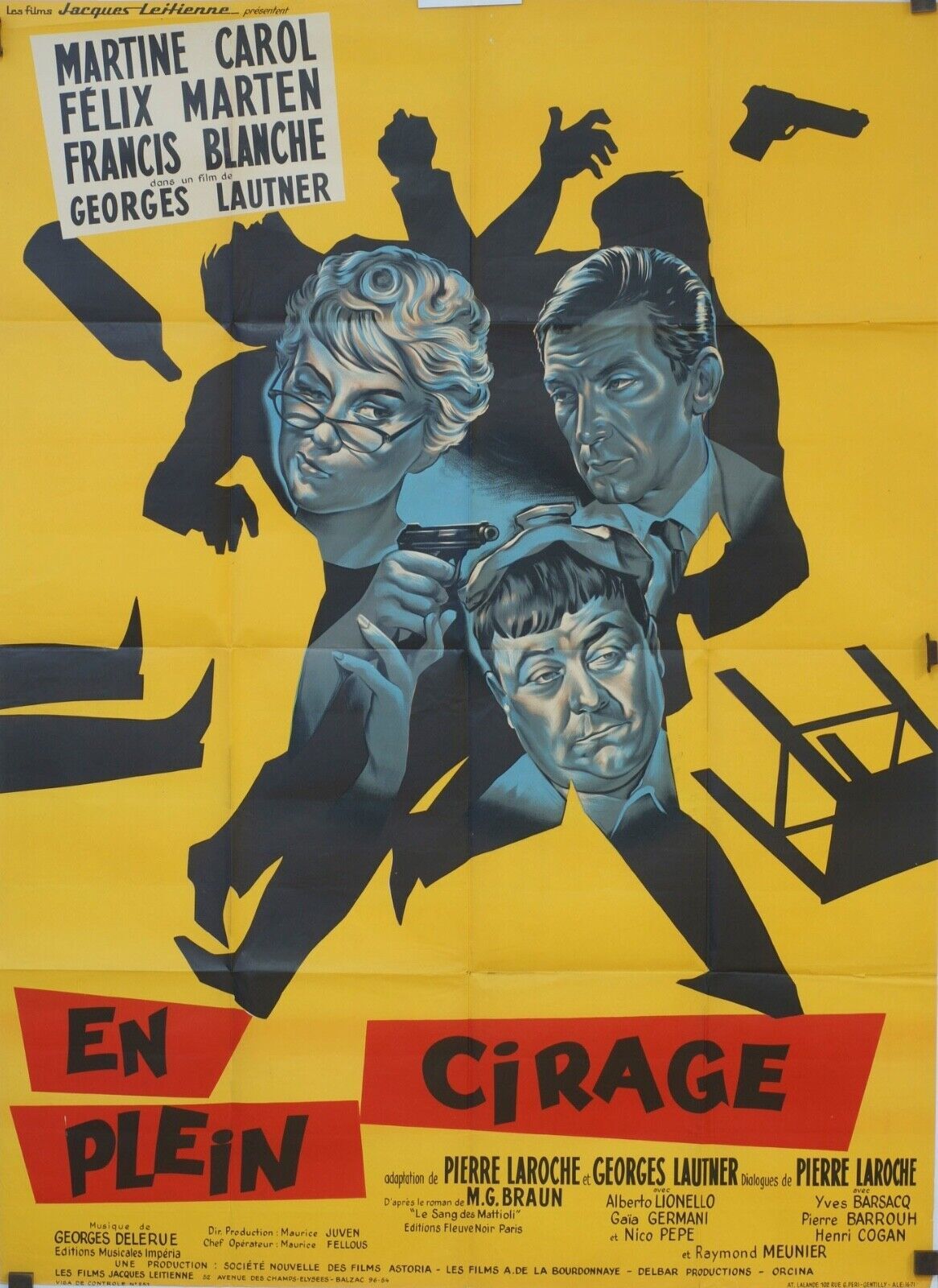 EN PLEIN CIRAGE POSTER ORIGINAL 120x160 MARTINE CAROL
