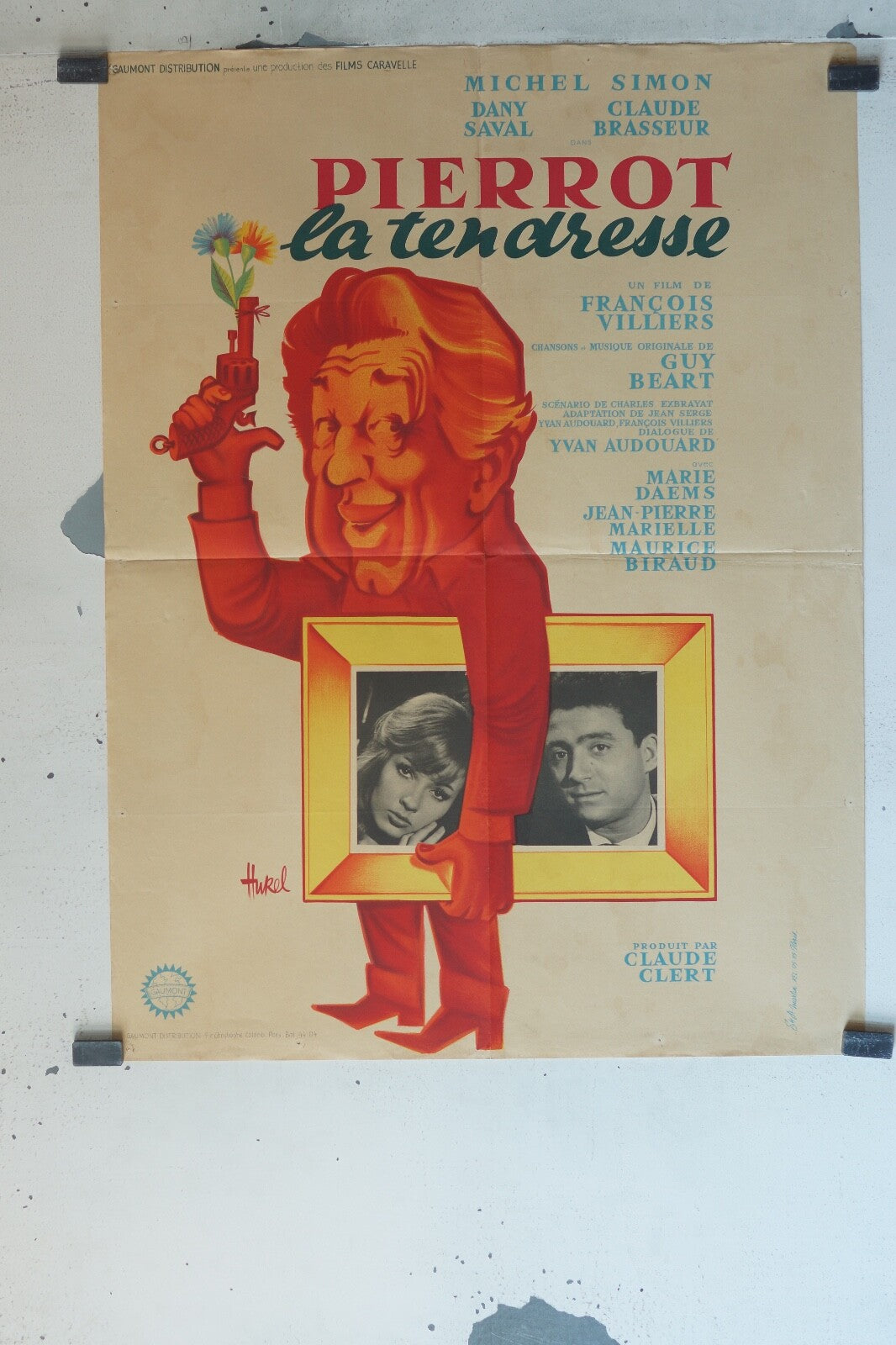 PIERROT LA TENDRESSE MOVIE POSTER ORIGINAL (60X80) MICHEL SIMON, DANY SAVAL