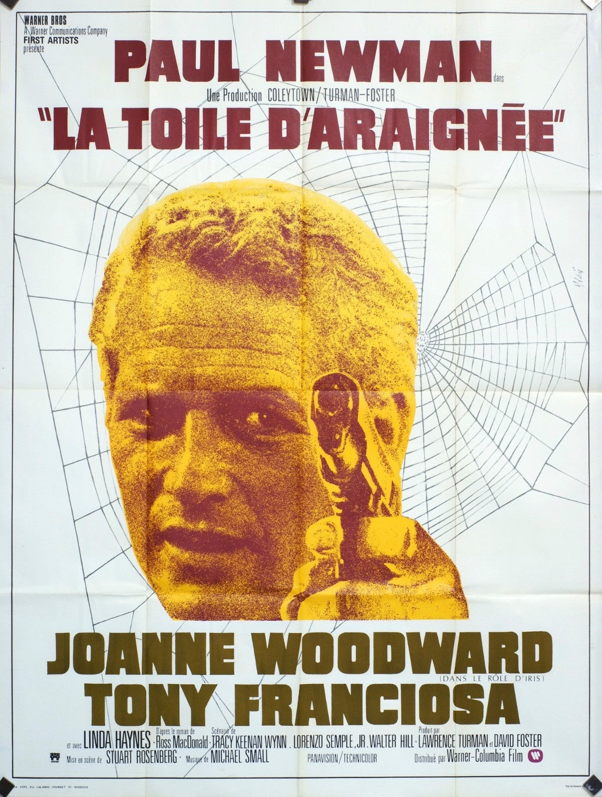 LA TOILE D’ARAIGNÉE PAUL NEWMAN MOVIE POSTER ORIGINAL 120x160