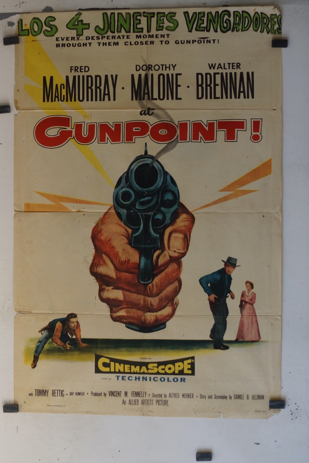 GUNPOINT (1955) ORIGINAL MOVIE POSTER FRED MACMURRAY, DOROTHY MALONE
