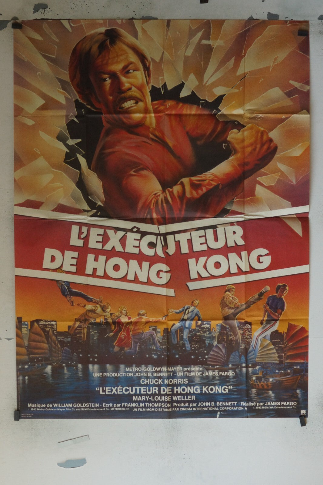 L’EXÉCUTEUR DE HONG KONG MOVIE POSTER ORIGINAL 120x160 CHUCK NORRIS