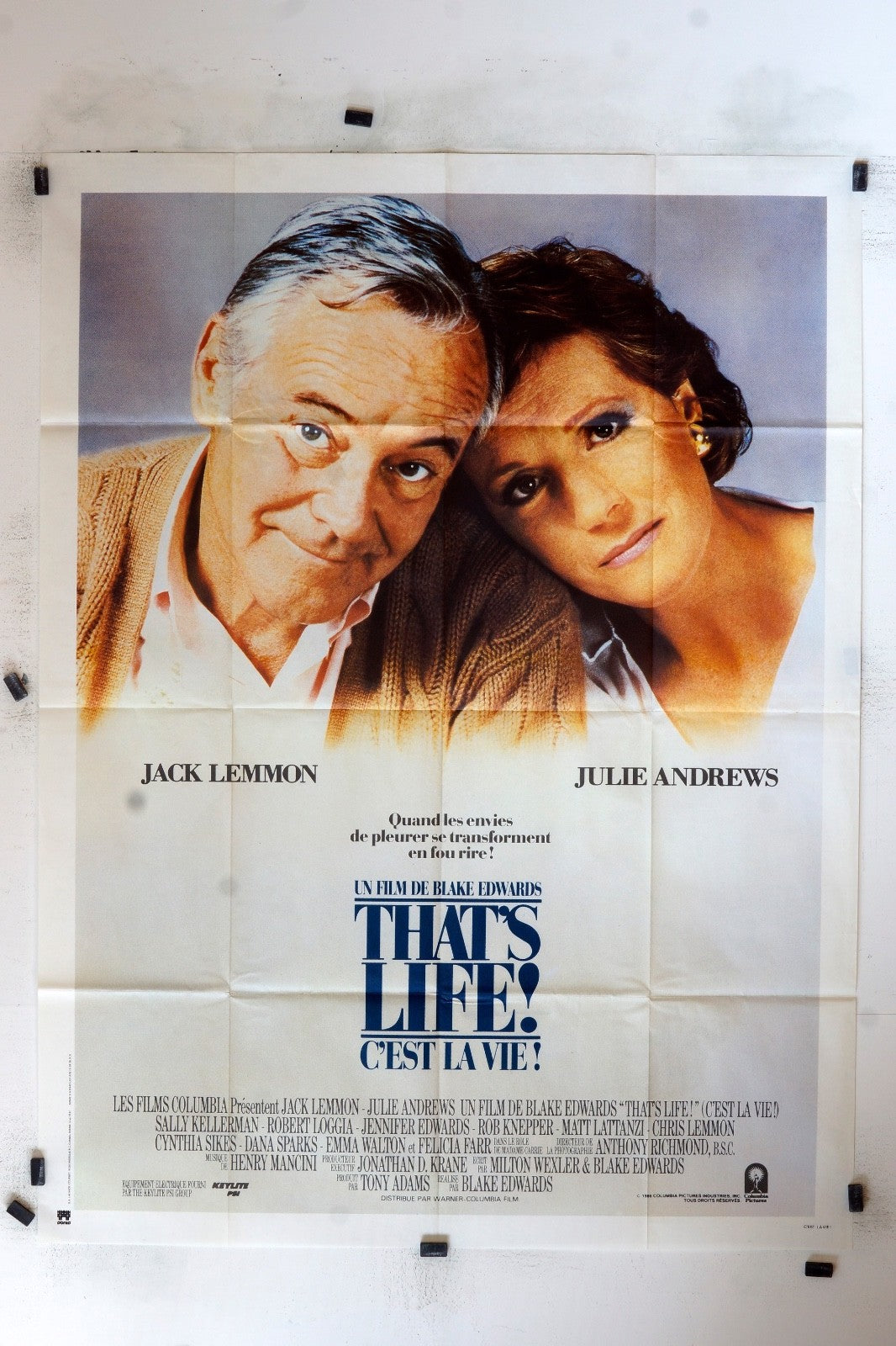 THAT’S LIFE !, C’EST LA VIE JACK LEMMON MOVIE POSTER ORIGINAL (120X160)