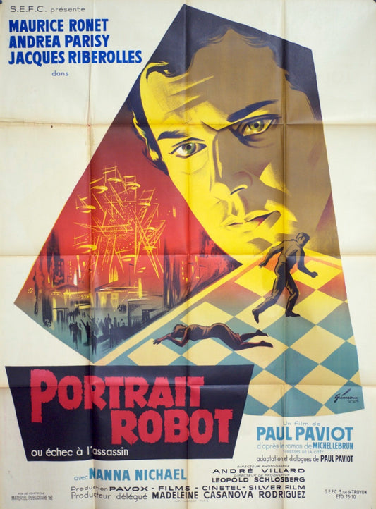 PORTRAIT ROBOT  MAURICE RONET  POSTER ORIGINAL 120x160