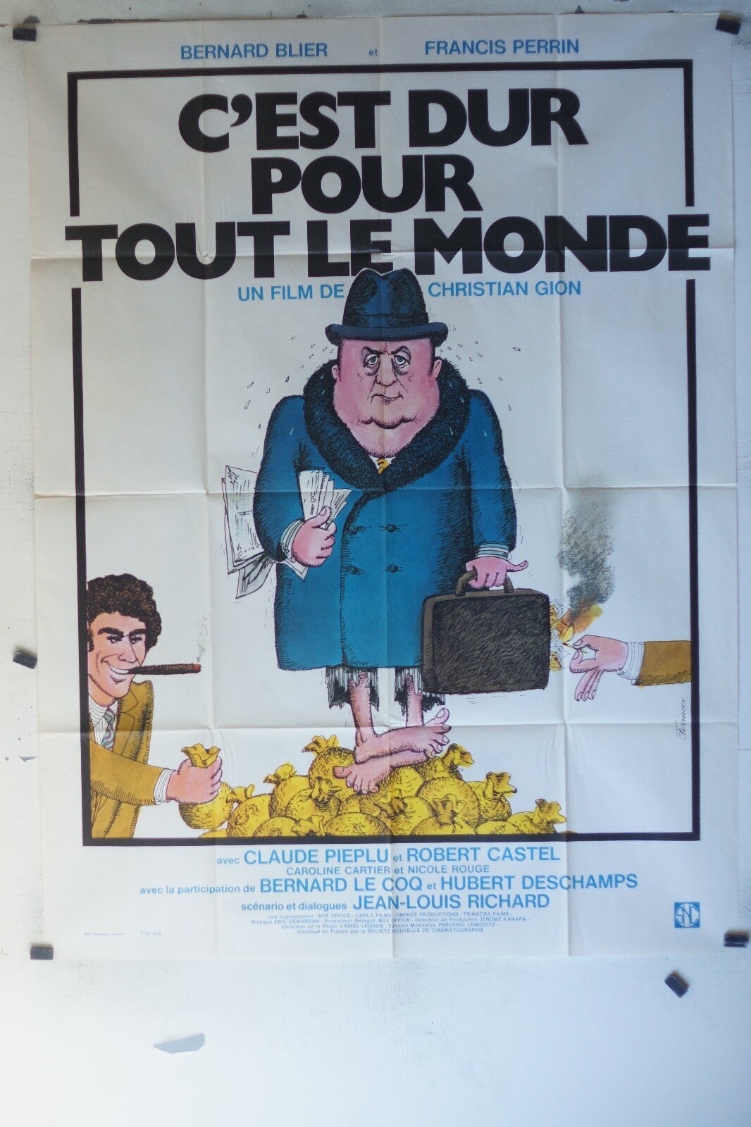 C’EST DUR POUR TOUT LE MONDE MOVIE POSTER ORIGINAL 120x160 Bernard Blier 