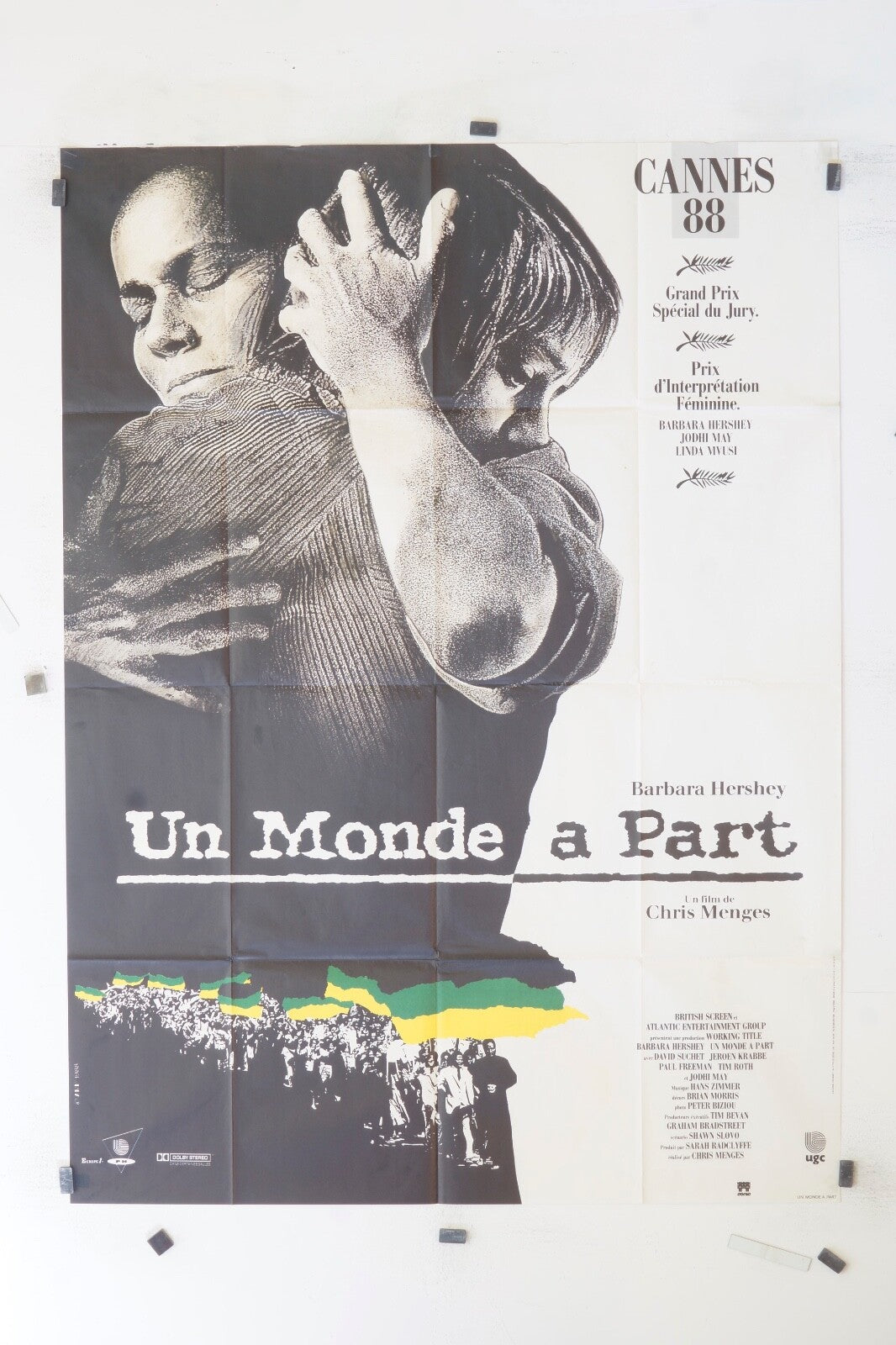 UN MONDE À PART BARBARA HERSHEY MOVIE POSTER ORIGINAL 120x160
