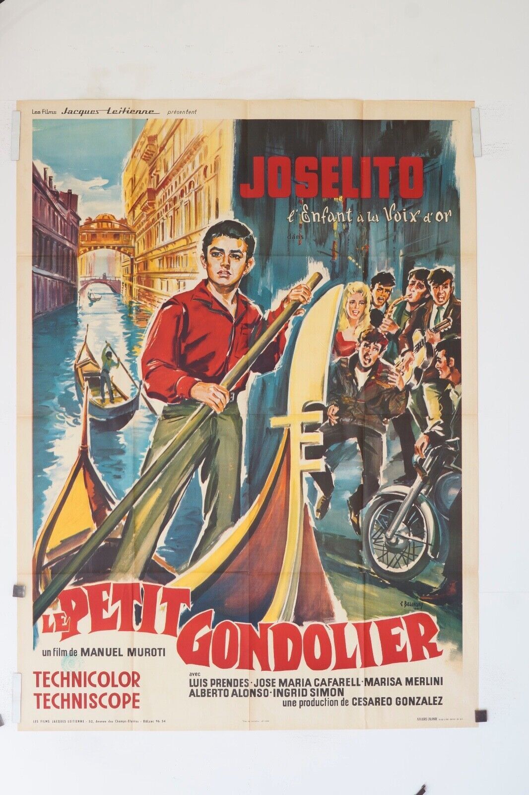 LE PETIT GONDOLIER ORIGINAL MOVIE POSTER 120x160 JOSELITO