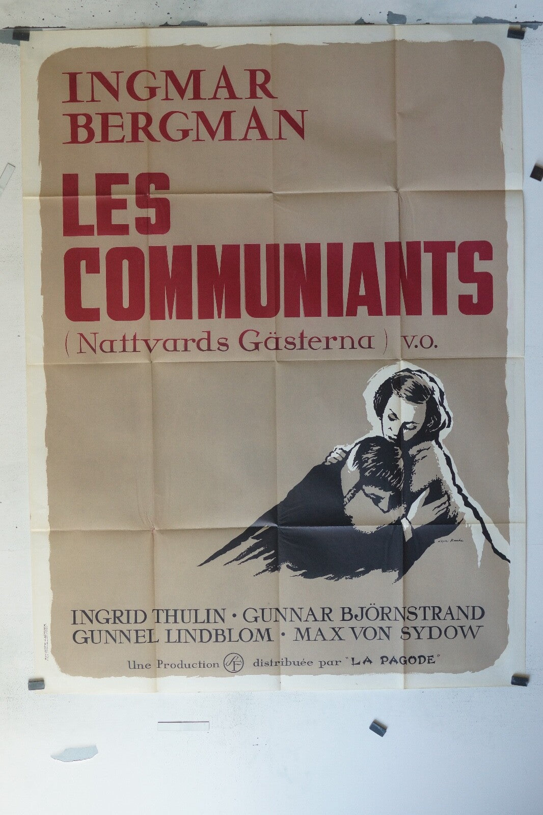 LES COMMUNIANTS MOVIE POSTER ORIGINAL 120x160 INGMAR BERGMAN