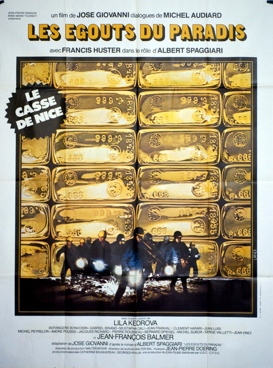 LES EGOUTS DU PARADIS FRANCIS HUSTER 120x160 MOVIE POSTER ORIGINAL