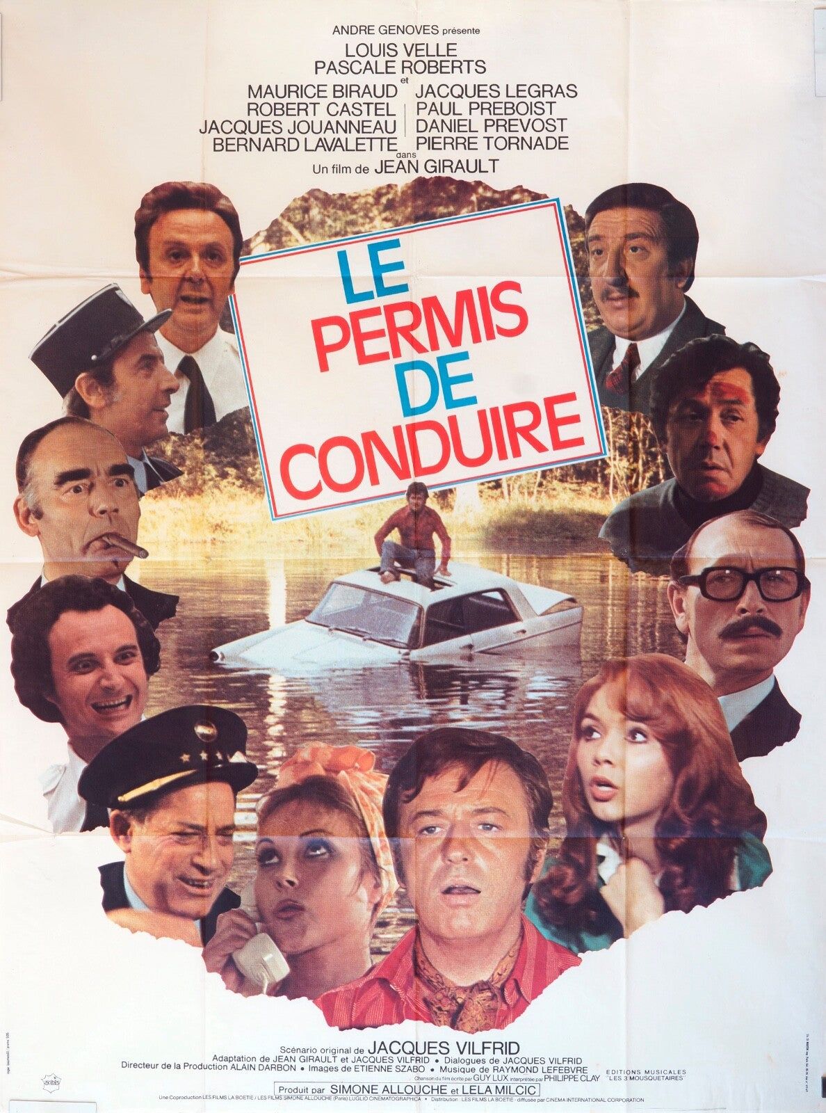 LE PERMIS DE CONDUIRE MOVIE POSTER ORIGINAL 120x160 LOUIS VELLE